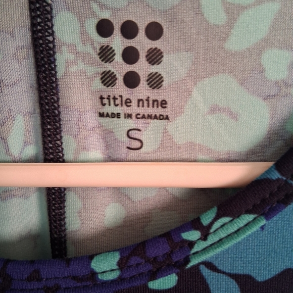 Title Nine Blue Floral 3/4 Sleeve Mini/Midi Athletic Dress S NWOT S - Picture 5 of 7